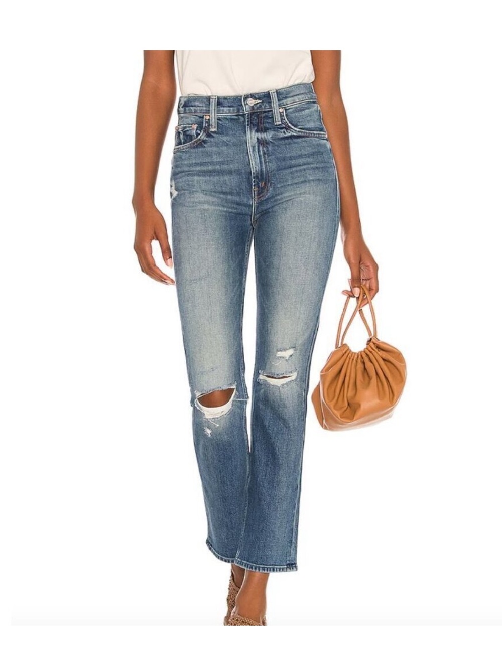 MOTHER superior High Waisted Rider Ankle in Far Beyond The Sky size 28